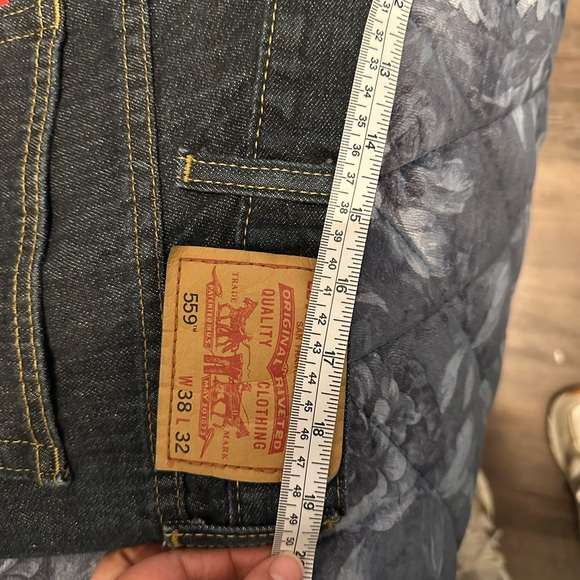 Levi's 559 Dark Gray Relaxed Men's Jeans - Picture 7 of 9